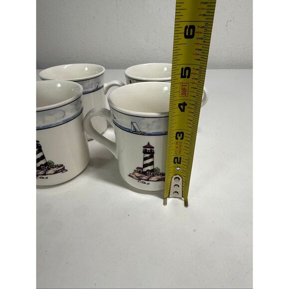 Totally Today Coastal Lighthouse Mugs 8oz. Set of 4 - Picture 3 of 7